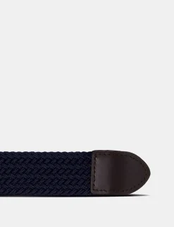 Leather Braided Stretch Belt