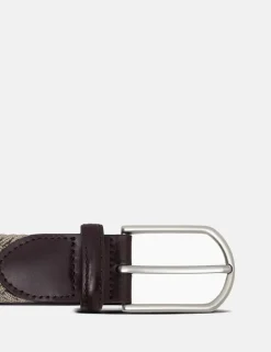 Leather Braided Stretch Belt