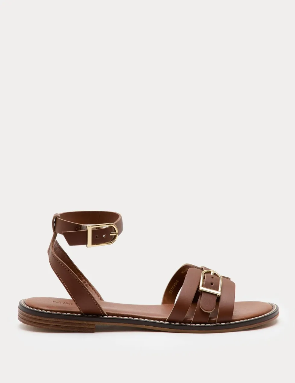 Leather Buckle Ankle Strap Sandals