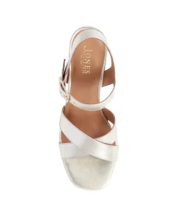 Leather Buckle Block Heel Sandals