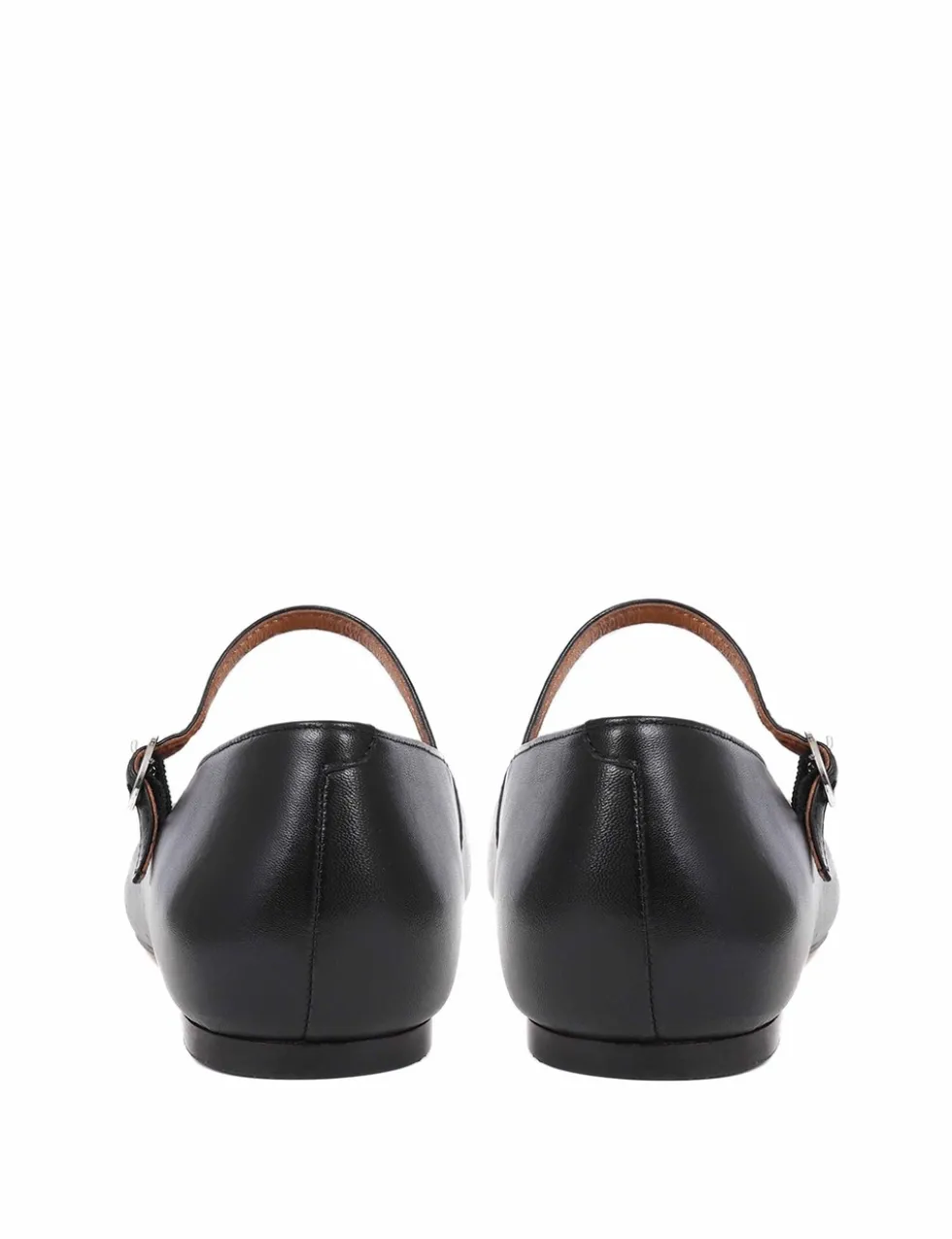 Leather Buckle Flat Pumps