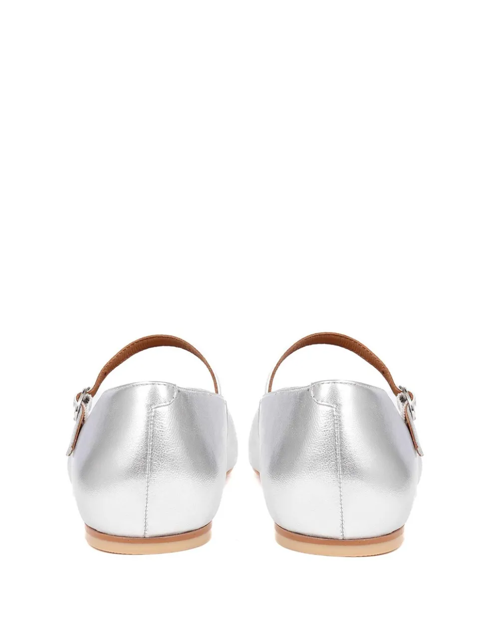 Leather Buckle Flat Pumps