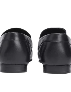Leather Chain Trim Monogram Loafers
