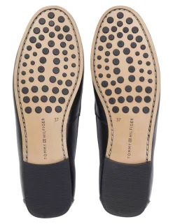 Leather Chain Trim Monogram Loafers