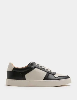 Leather Colour Block Trainers