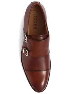 Leather Double Monk Strap Shoes