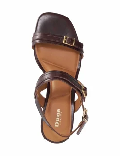 Leather Double Strap Buckle Sandals