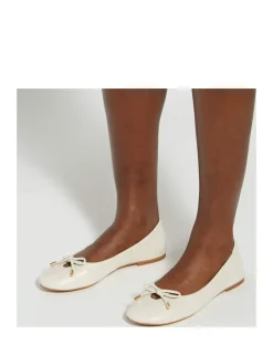 Leather Flat Ballet Pumps
