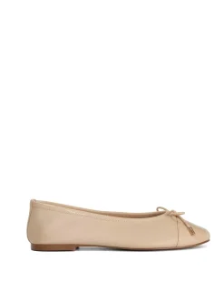 Leather Flat Ballet Pumps