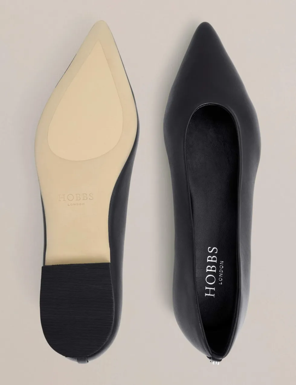 Leather Flat Pointed Ballet Pumps
