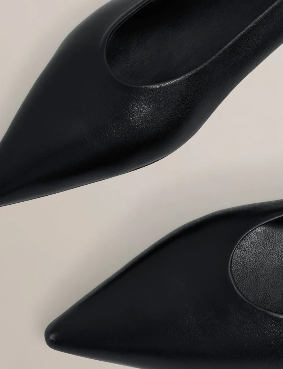 Leather Flat Pointed Ballet Pumps