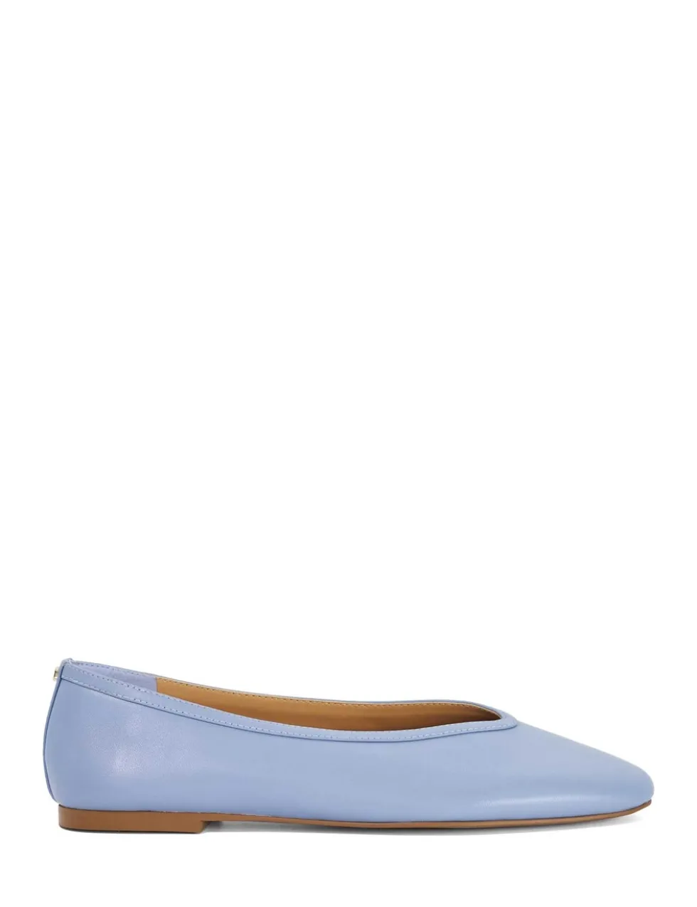 Leather Flat Round Toe Ballet Pumps