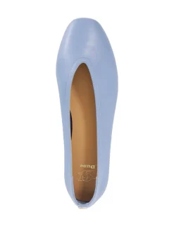 Leather Flat Round Toe Ballet Pumps