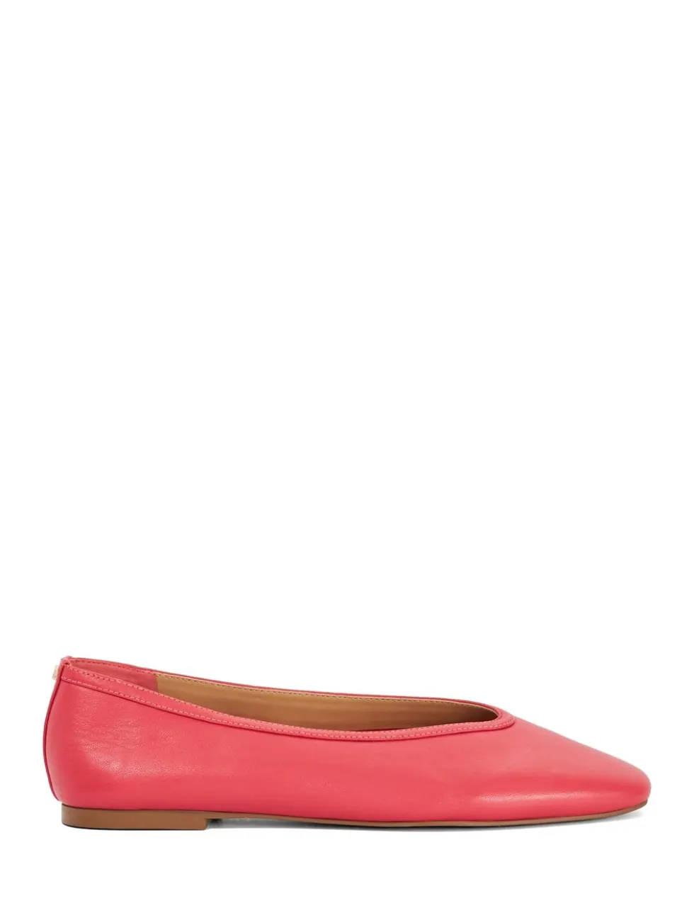 Leather Flat Round Toe Ballet Pumps