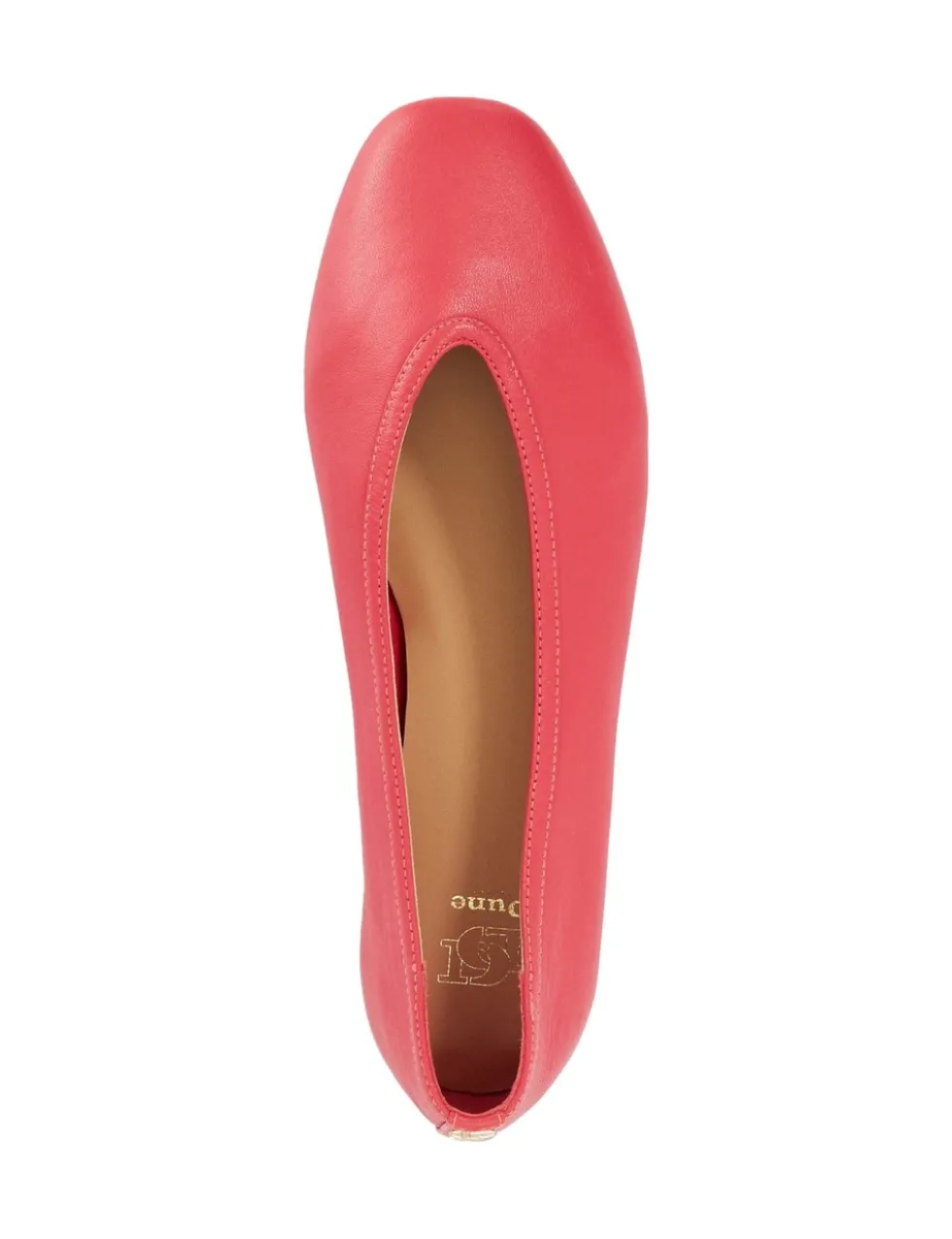 Leather Flat Round Toe Ballet Pumps