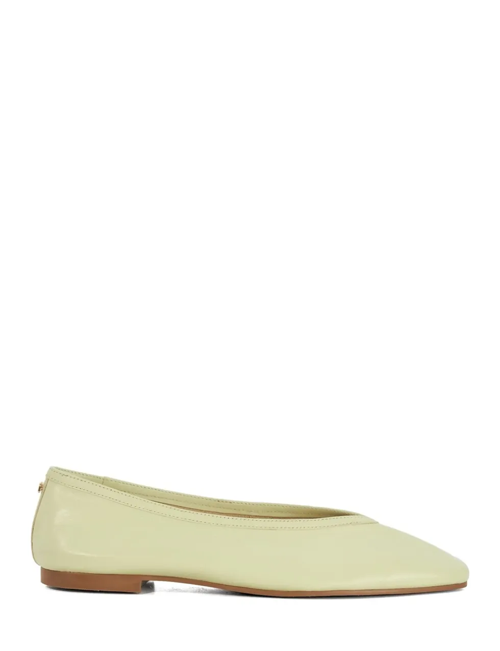 Leather Flat Round Toe Ballet Pumps