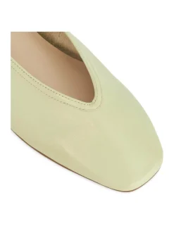 Leather Flat Round Toe Ballet Pumps
