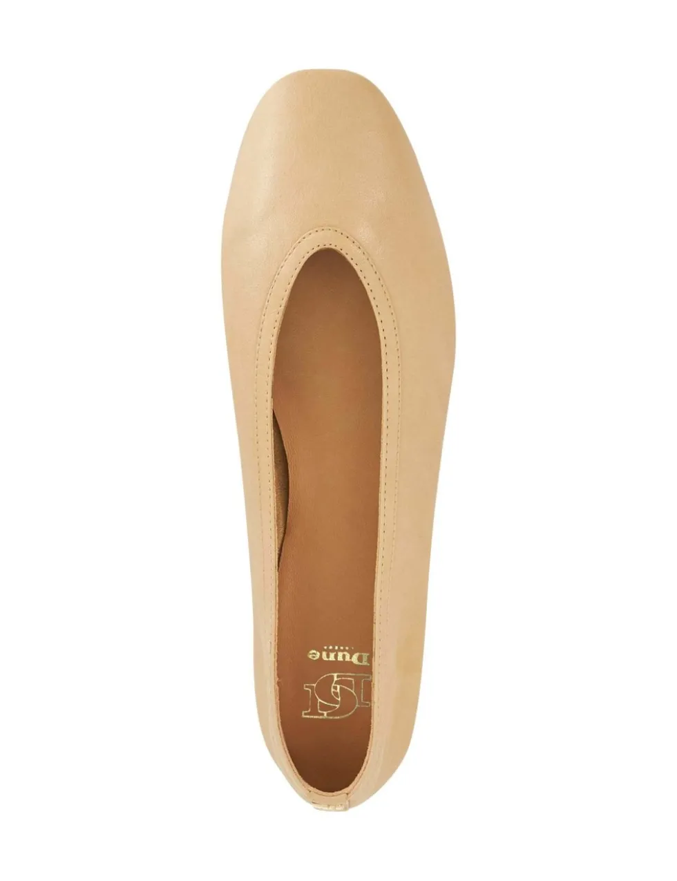 Leather Flat Round Toe Ballet Pumps