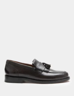 Leather Fringed Loafers