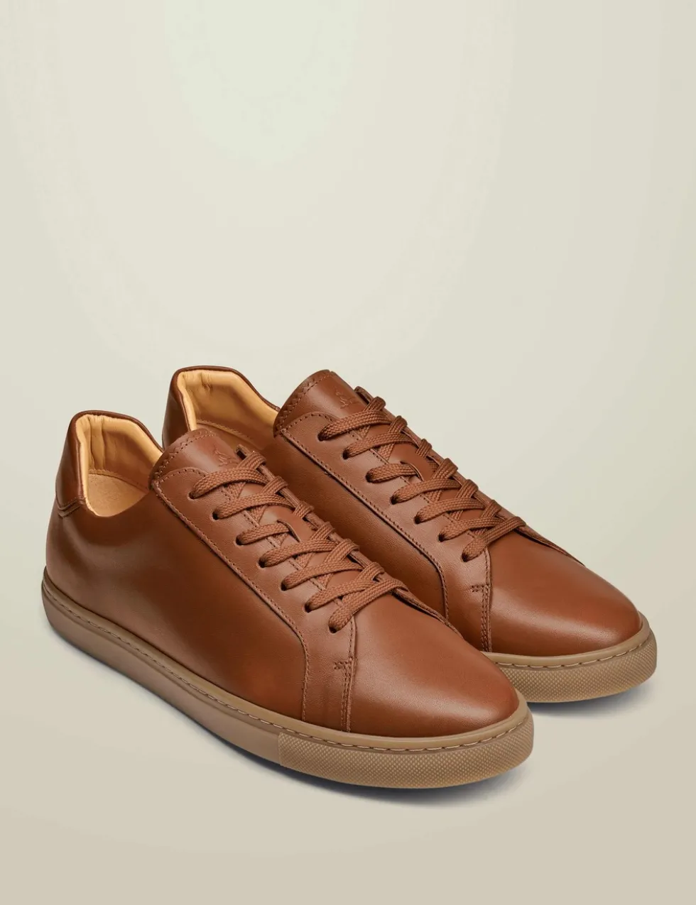 Leather Gum Sole Trainers