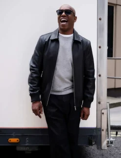 Leather Harrington Jacket
