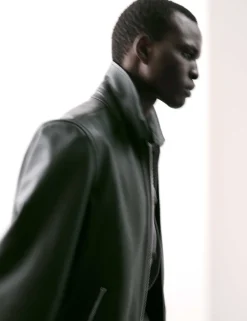 Leather Harrington Jacket