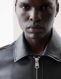 Leather Harrington Jacket