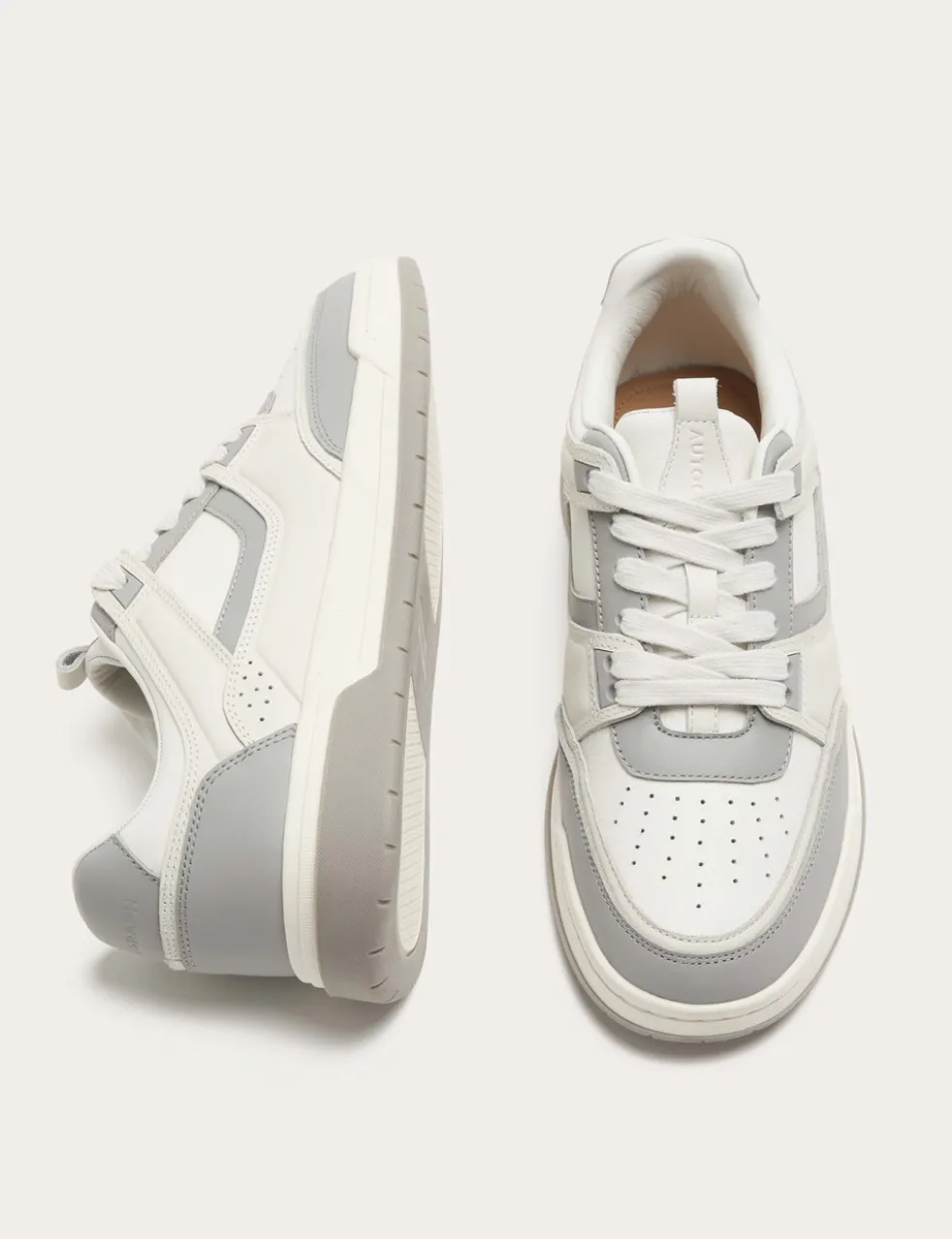 Leather High Profile Lace Up Trainers