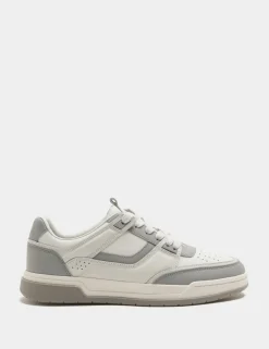 Leather High Profile Lace Up Trainers