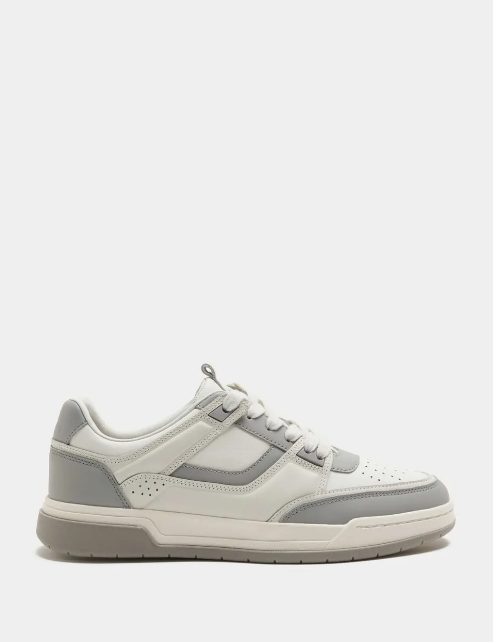 Leather High Profile Lace Up Trainers