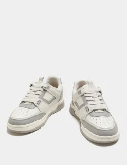 Leather High Profile Lace Up Trainers