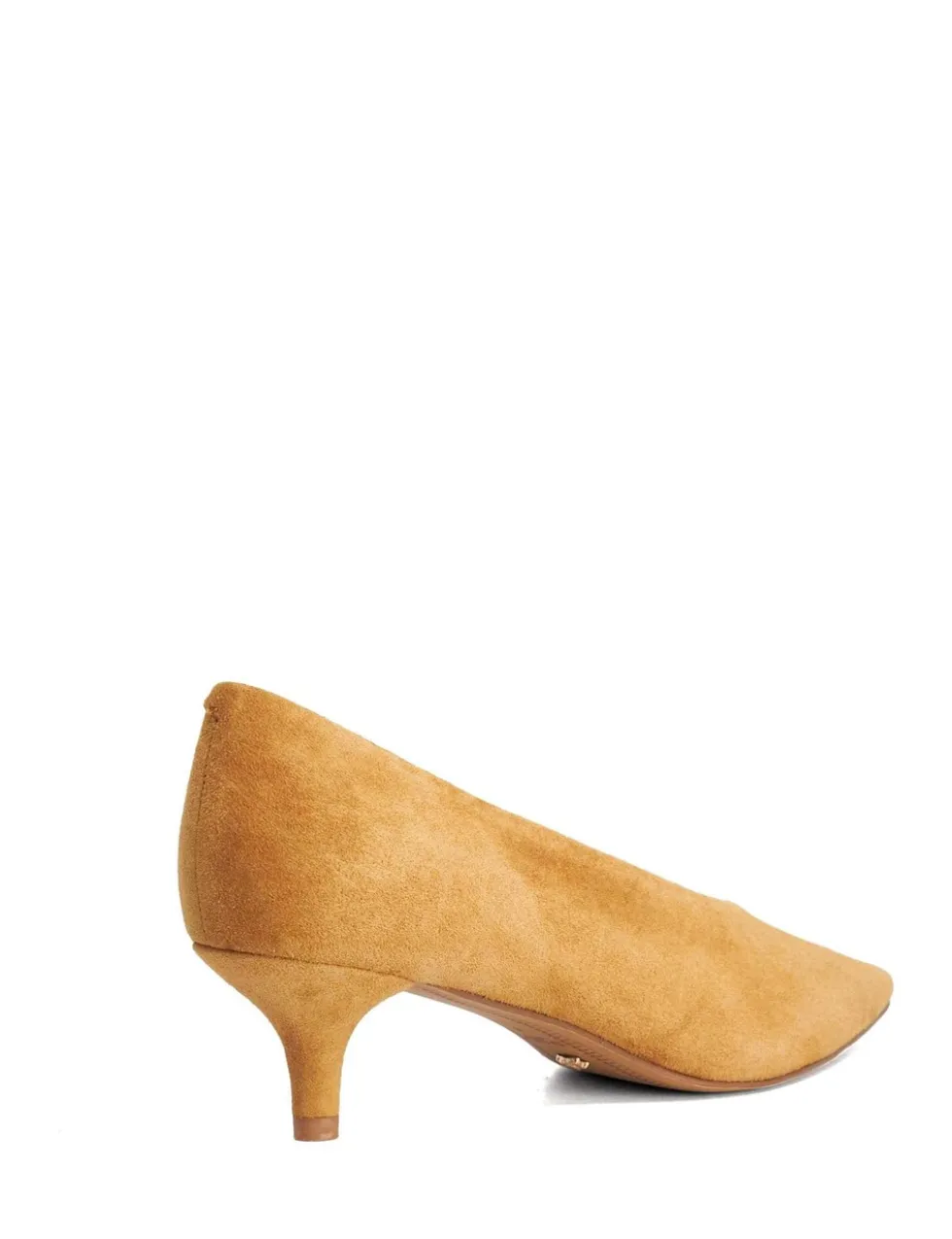 Leather Kitten Heel Pointed Court Shoes