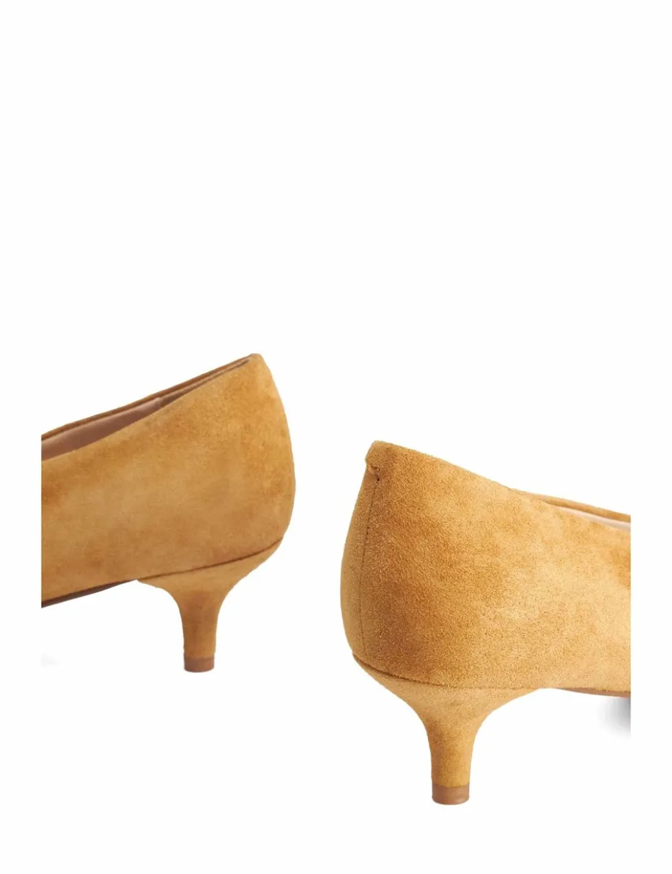 Leather Kitten Heel Pointed Court Shoes
