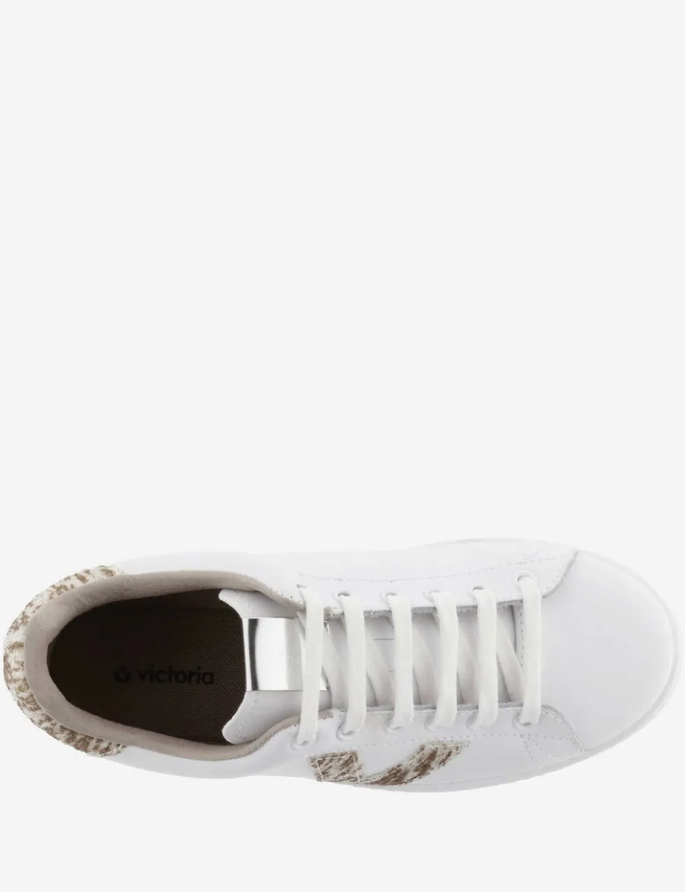 Leather Lace Up Glitter Side Detail Trainers