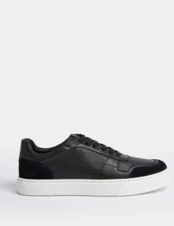 Leather Lace Up Performance Trainers with Freshfeet™