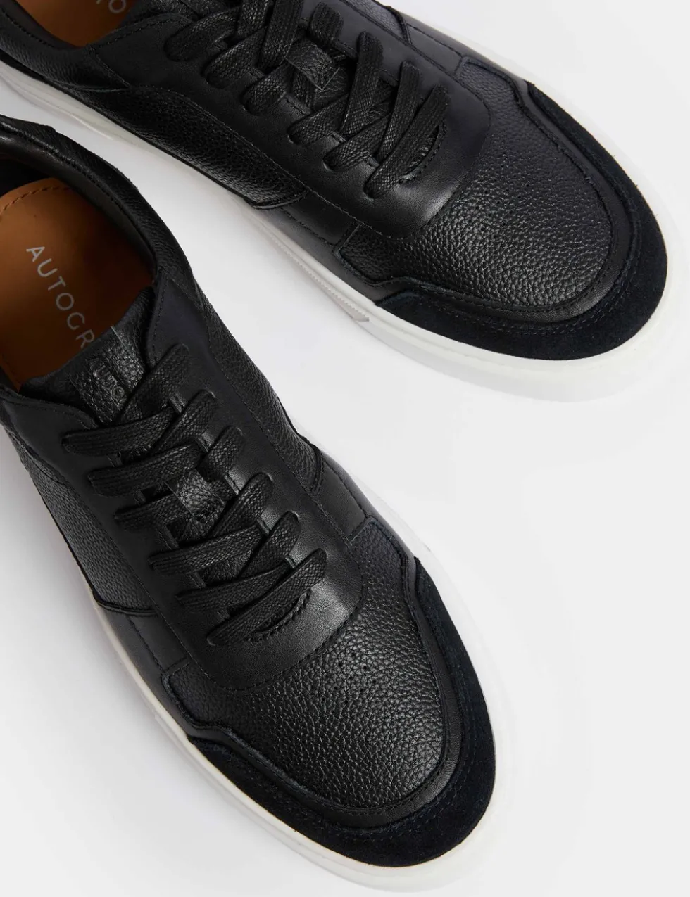 Leather Lace Up Performance Trainers with Freshfeet™