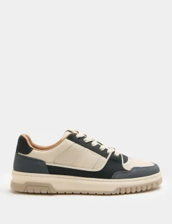 Leather Lace Up Skate Trainers