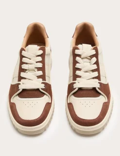 Leather Lace Up Skate Trainers