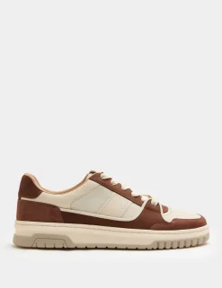 Leather Lace Up Skate Trainers