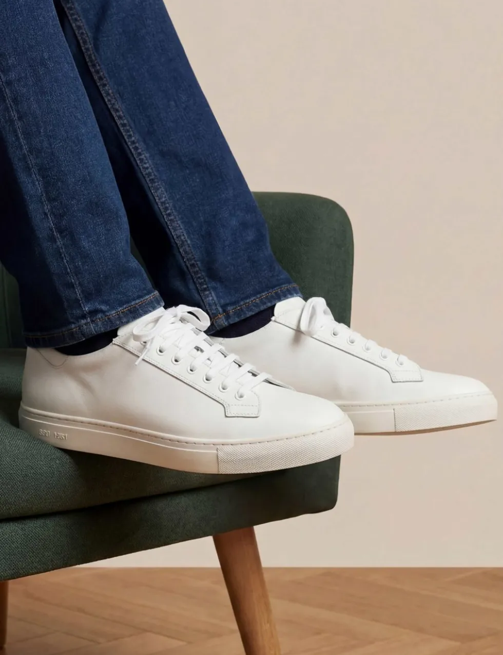 Leather Lace Up Trainers