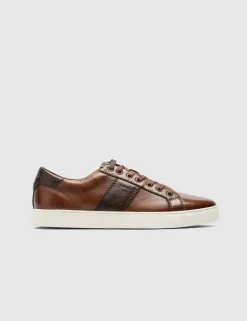 Leather Lace Up Trainers