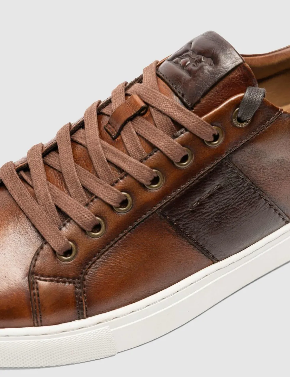 Leather Lace Up Trainers
