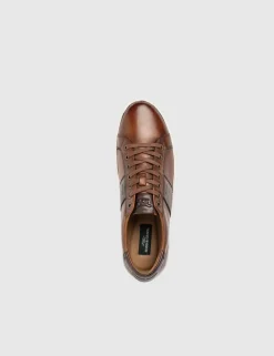 Leather Lace Up Trainers