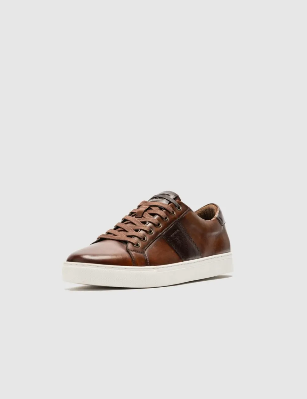 Leather Lace Up Trainers