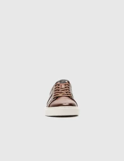 Leather Lace Up Trainers