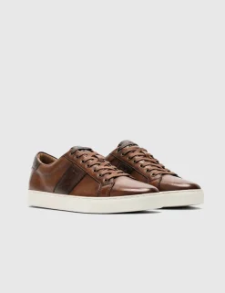 Leather Lace Up Trainers