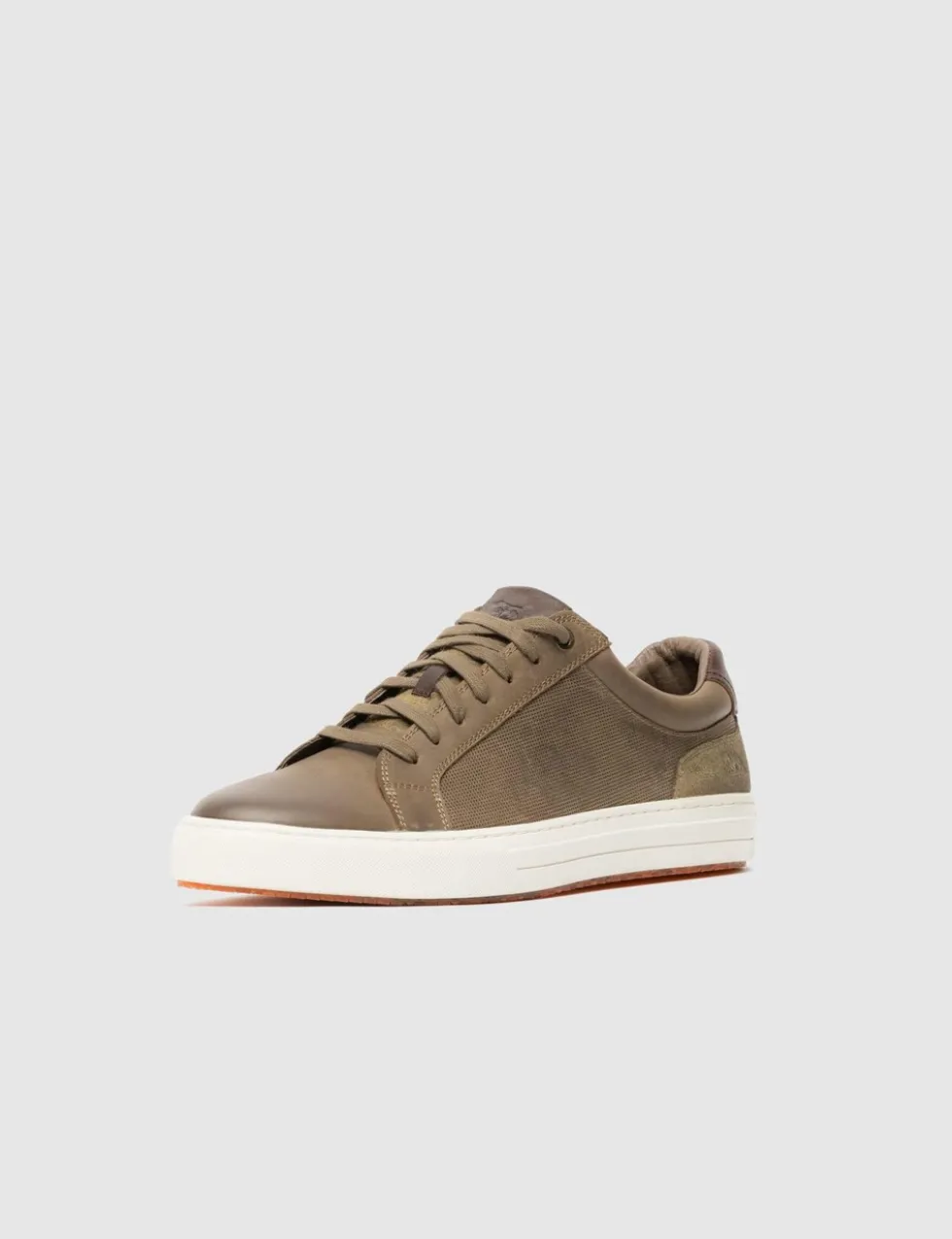 Leather Lace Up Trainers