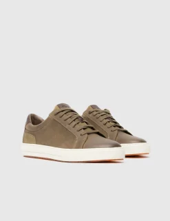 Leather Lace Up Trainers
