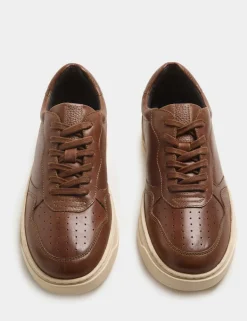 Leather Lace up Trainers