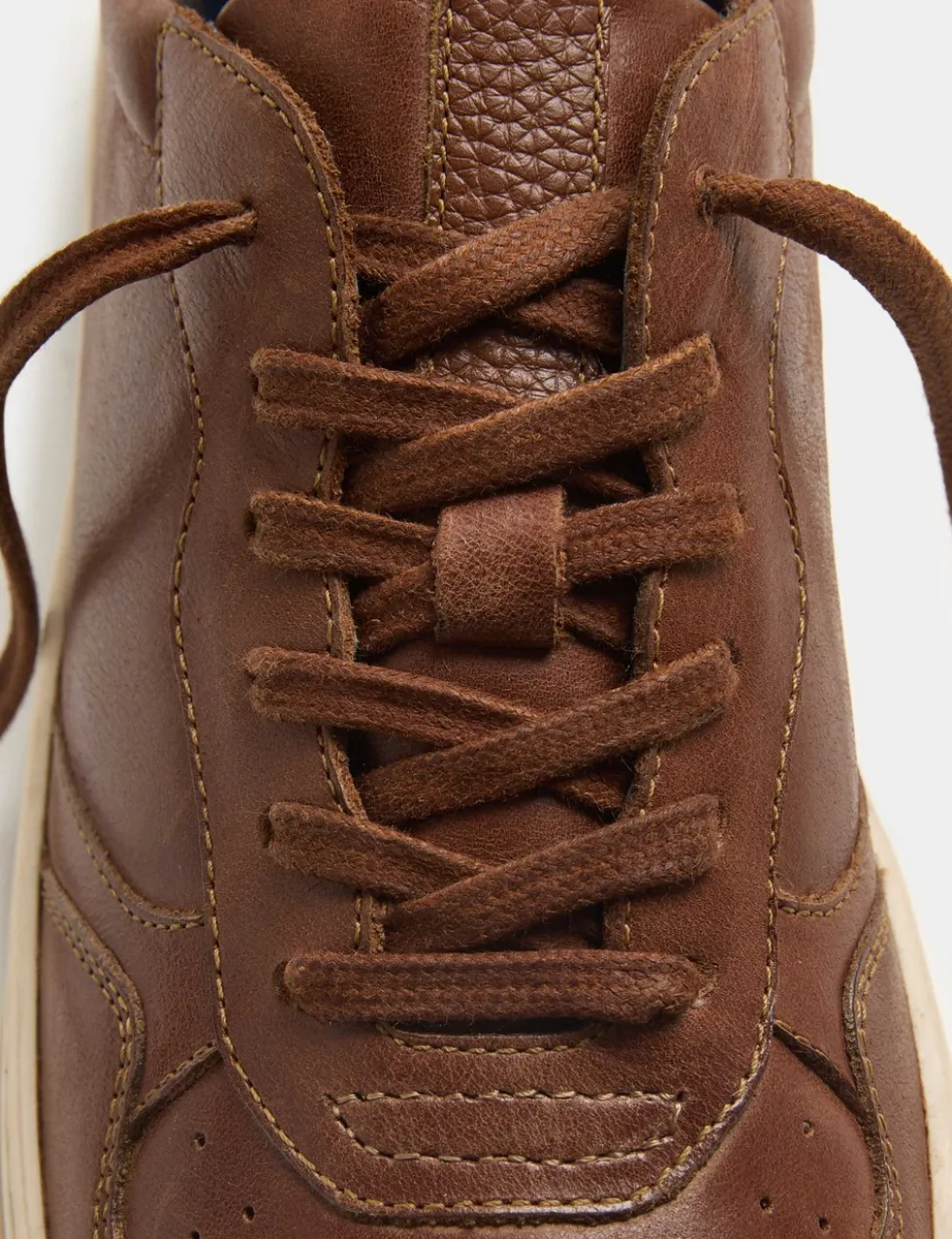 Leather Lace up Trainers